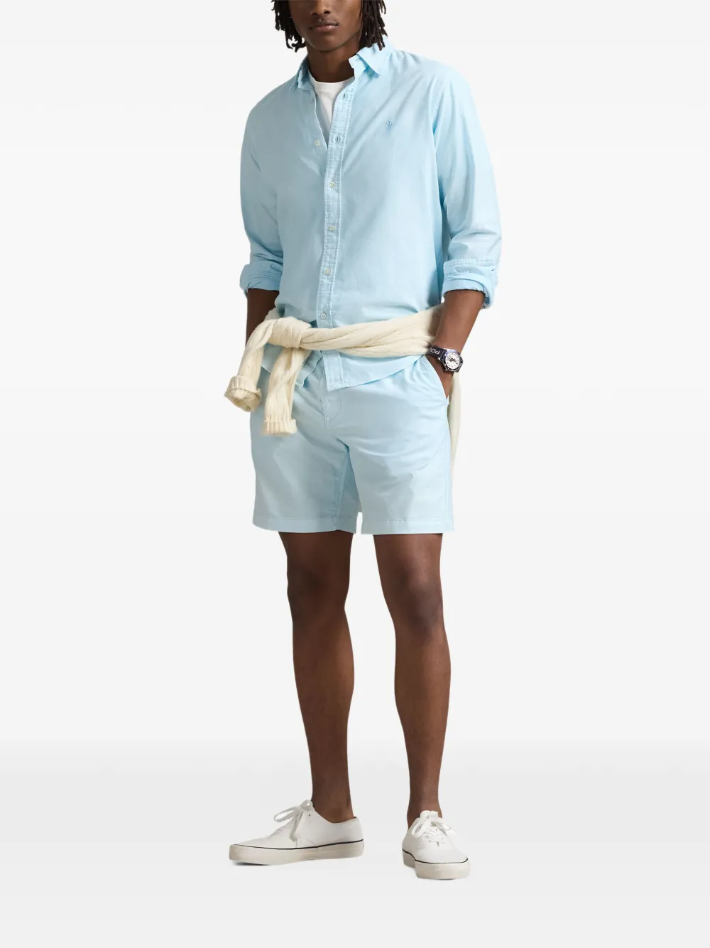 Polo Ralph Lauren Classic Fit mineral-dyed Oxford shirt Blauw