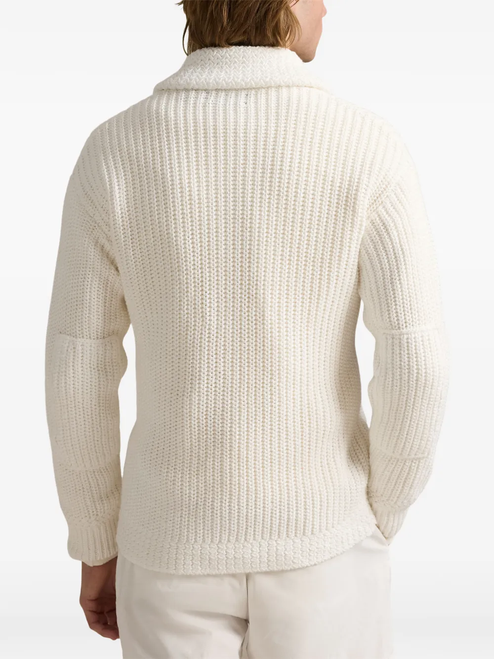 Polo Ralph Lauren linen-Cotton shawl-collar cardigan Beige