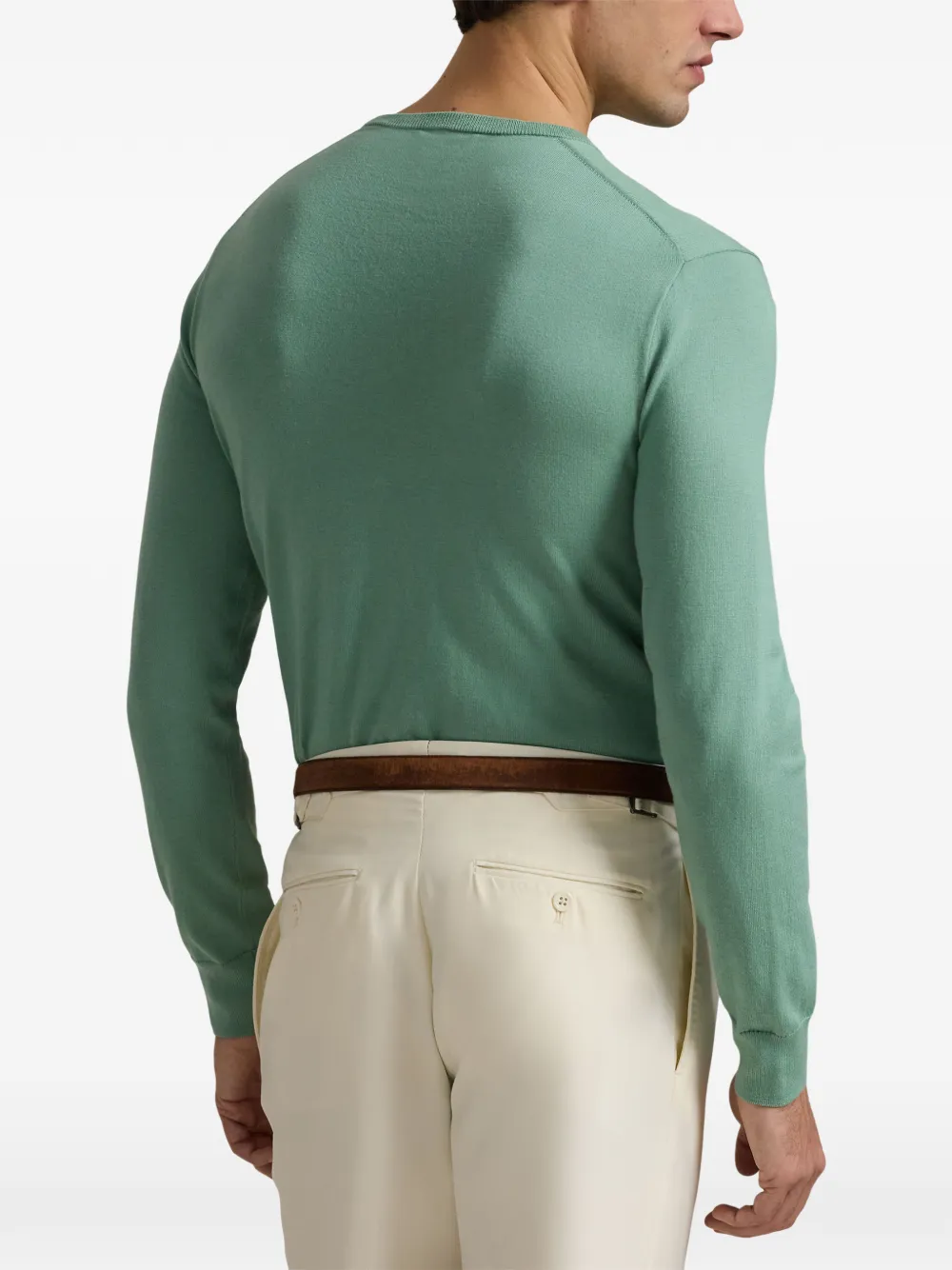 Polo Ralph Lauren Trui met geborduurd logo en ronde hals Groen