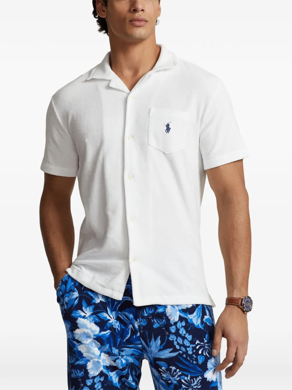 Polo Ralph Lauren logo-embroidered shirt Wit