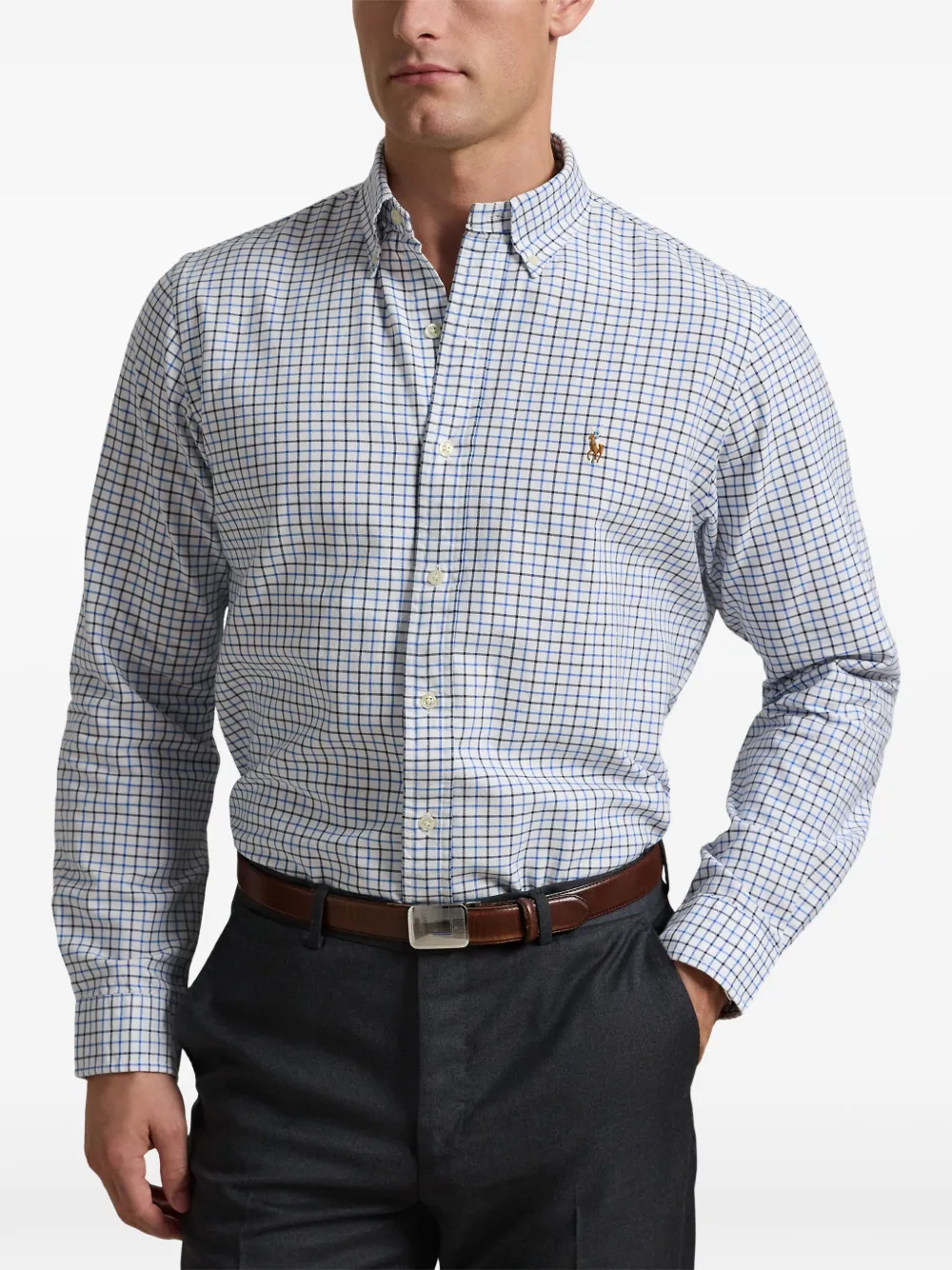 Polo Ralph Lauren check-pattern button-down shirt Wit