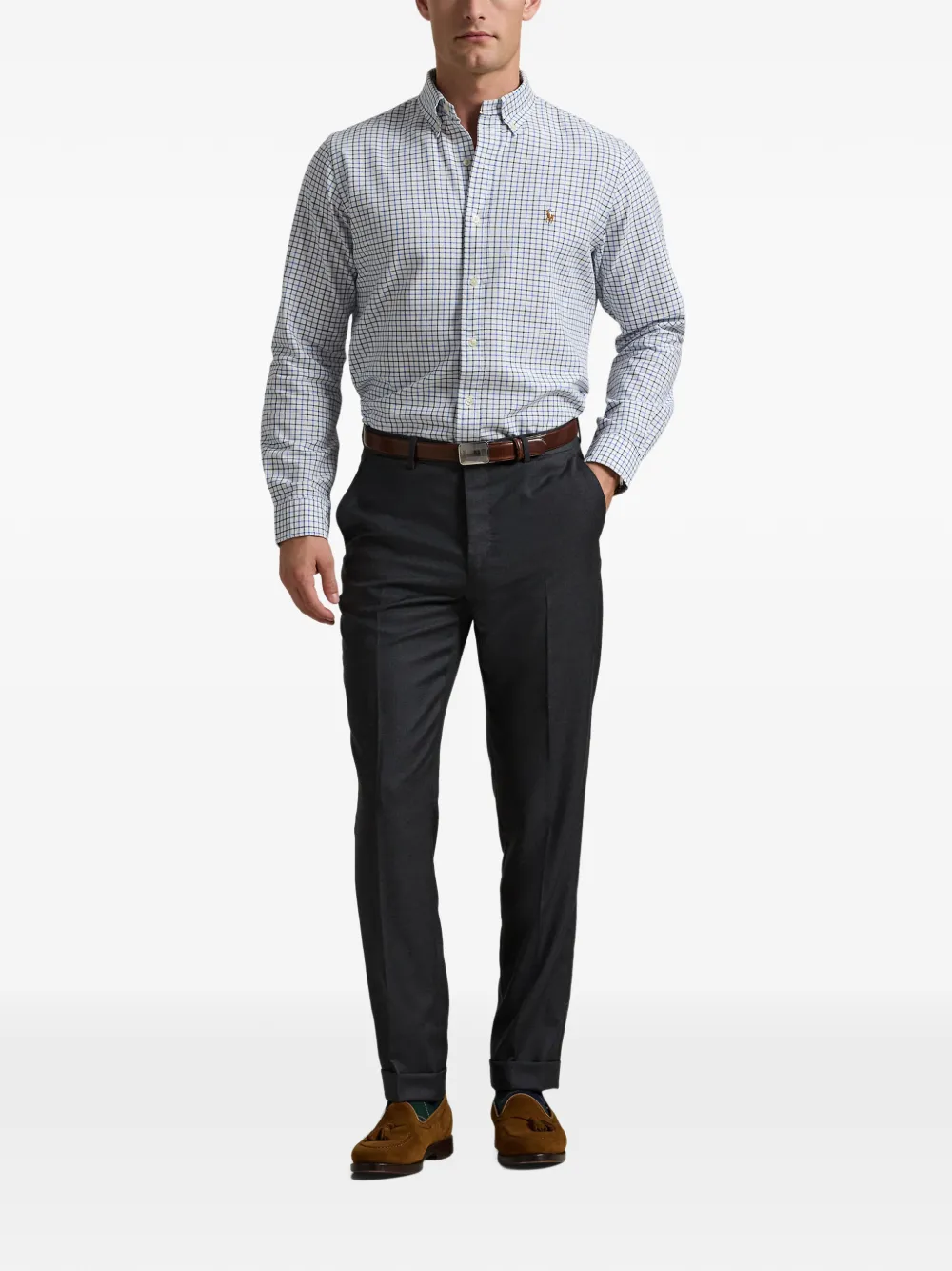 Polo Ralph Lauren check-pattern button-down shirt Wit