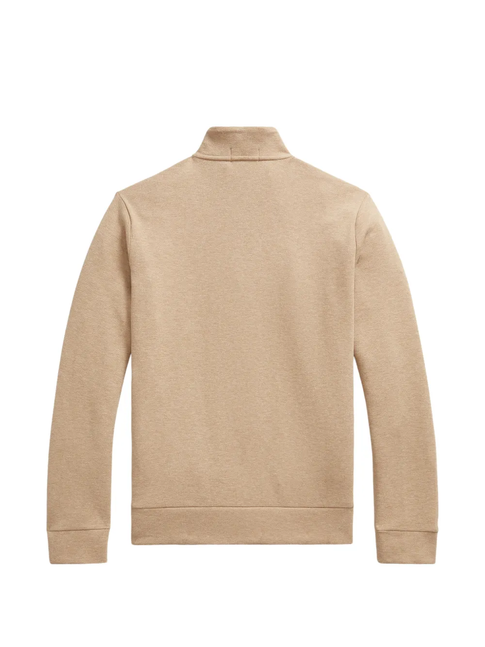Polo Ralph Lauren Sweater met geborduurd logo en kwart rits Bruin
