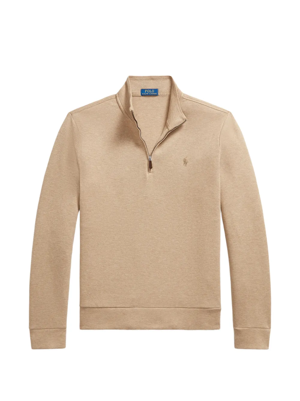 Polo Ralph Lauren quarter-zip embroidered-logo sweatshirt - Marrone