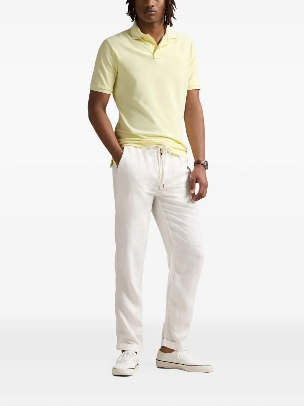 Polo Ralph Lauren logo-embroidered polo shirt Geel
