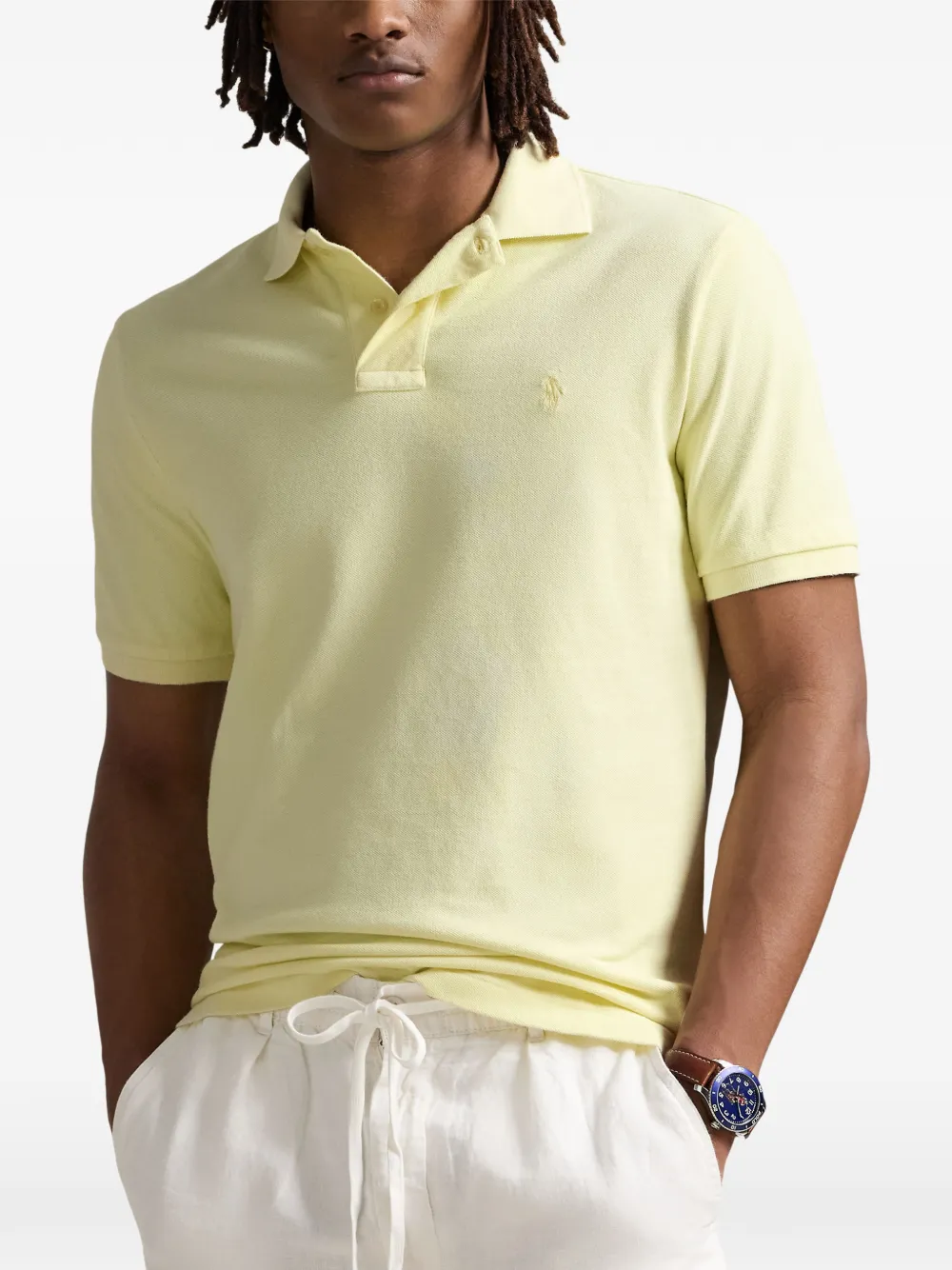 Polo Ralph Lauren logo-embroidered polo shirt Geel