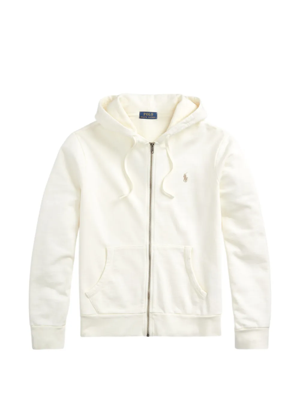 Polo Ralph Lauren embroidered-logo zip-up hoodie - Neutrals
