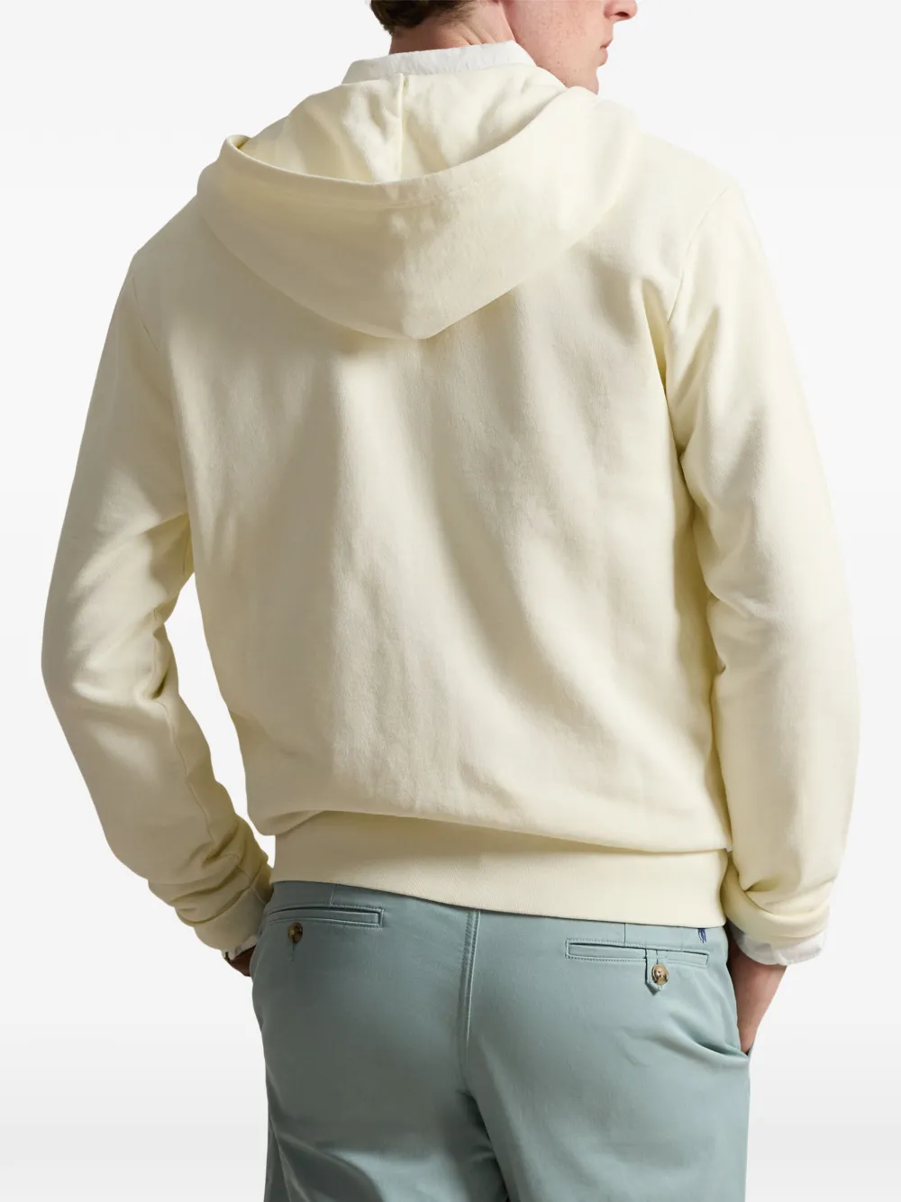 Polo Ralph Lauren embroidered-logo zip-up hoodie Beige