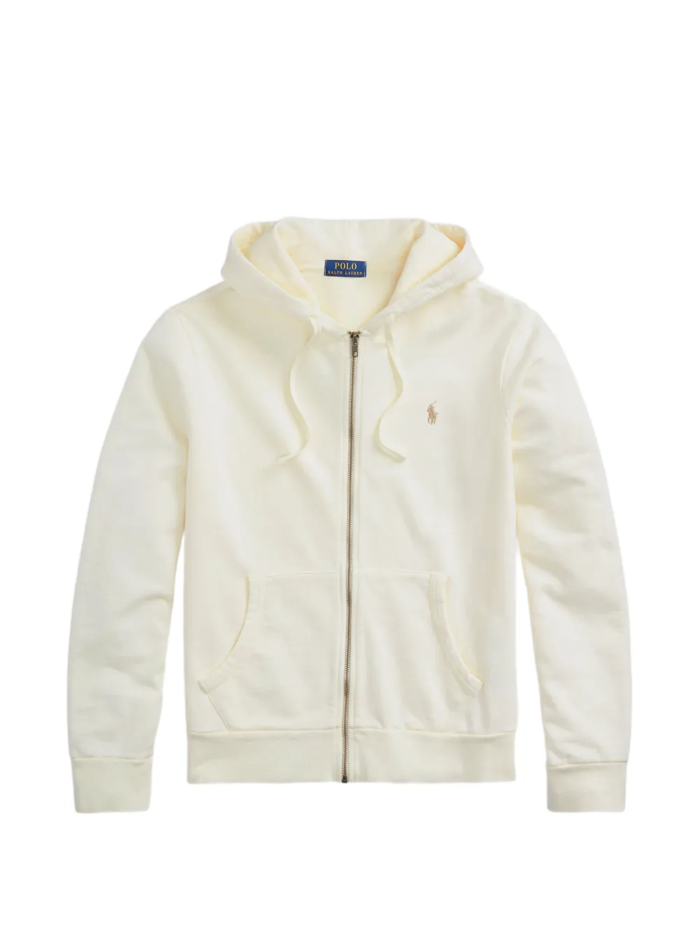 Polo Ralph Lauren embroidered-logo zip-up hoodie Beige