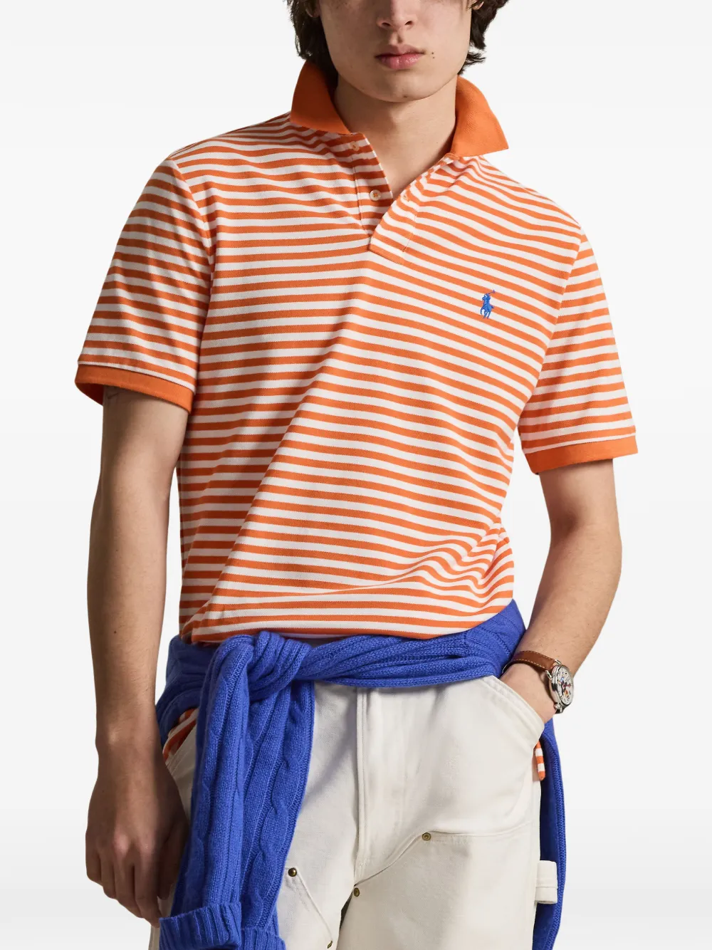 Polo Ralph Lauren striped cotton polo shirt Oranje