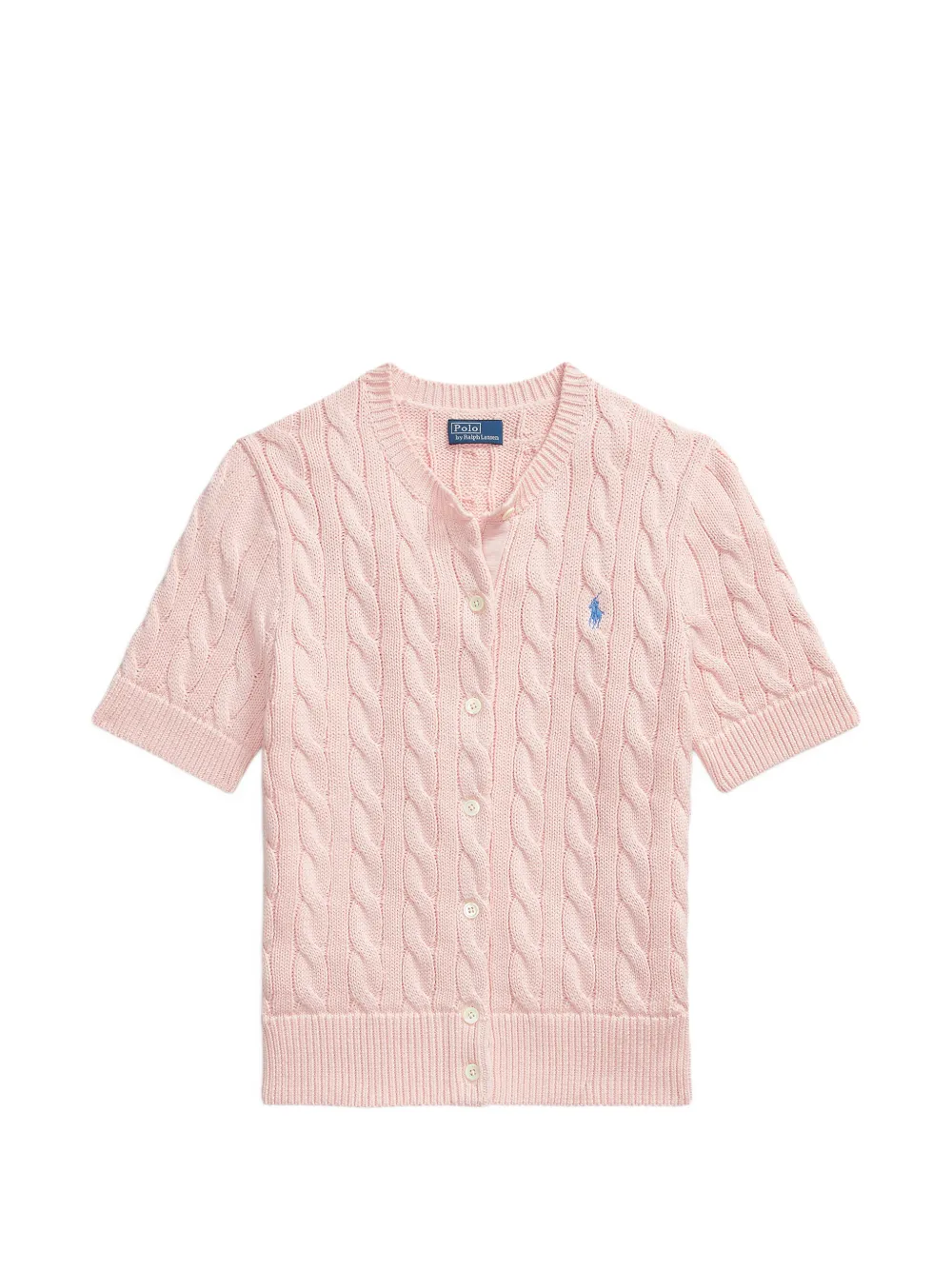Polo Ralph Lauren cable-knit short-sleeve cardigan - Pink