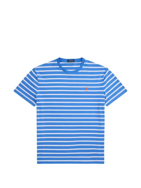 Polo Ralph Lauren striped embroidered-logo T-shirt