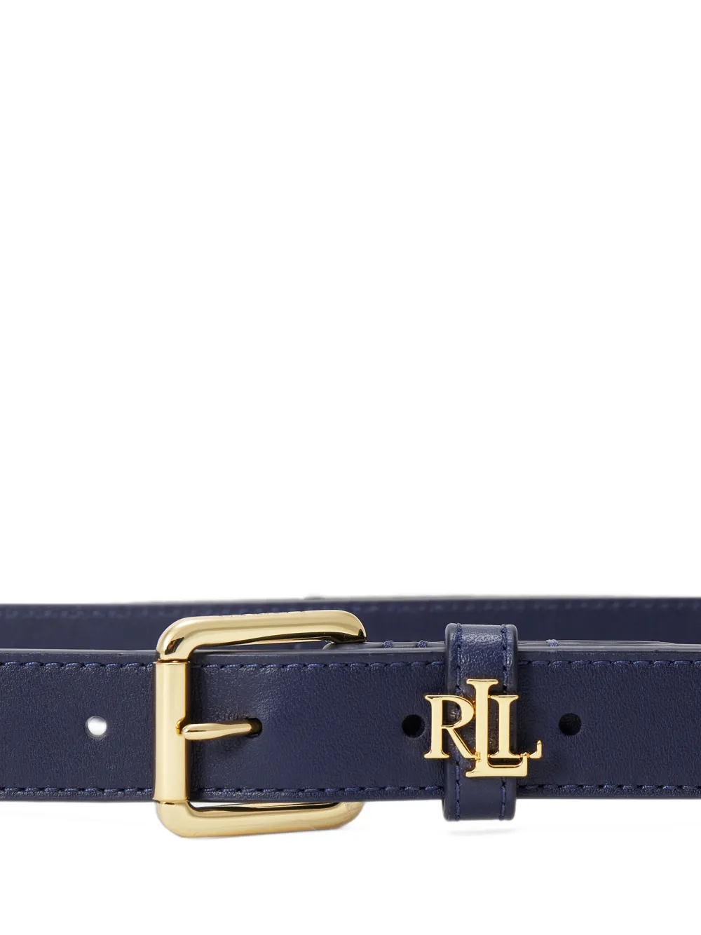 Lauren Ralph Lauren Leren riem met logoplakkaat Blauw