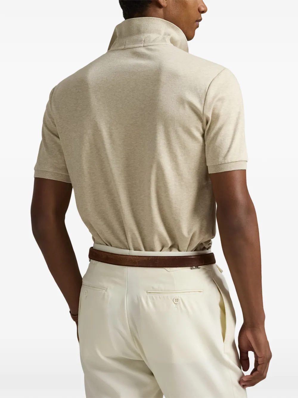 Polo Ralph Lauren logo-embroidered polo shirt Beige