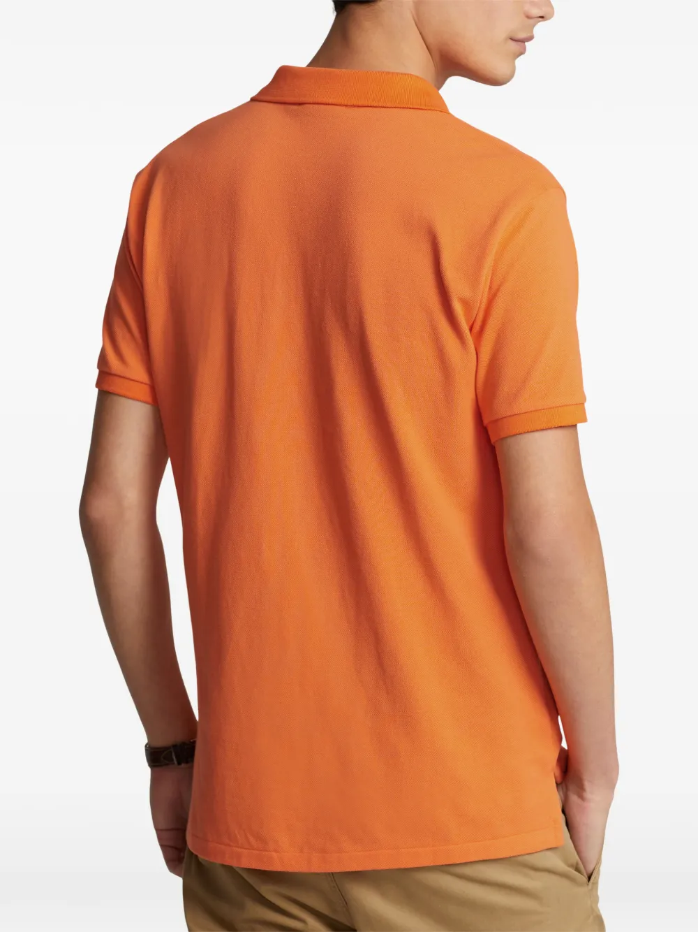 Polo Ralph Lauren logo-embroidered piqué polo shirt Oranje