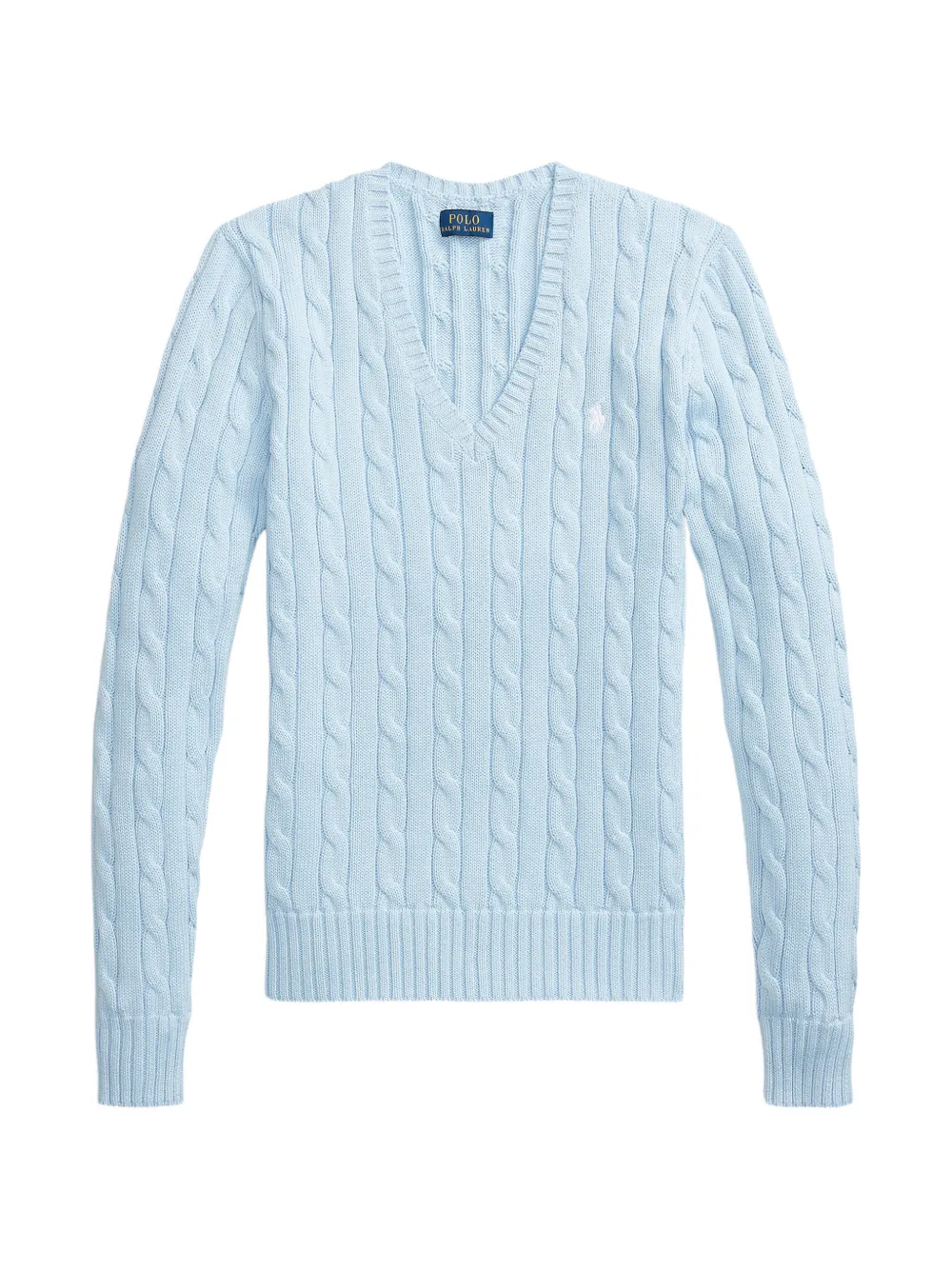 Polo Ralph Lauren cable-knit V-neck sweater - Blu