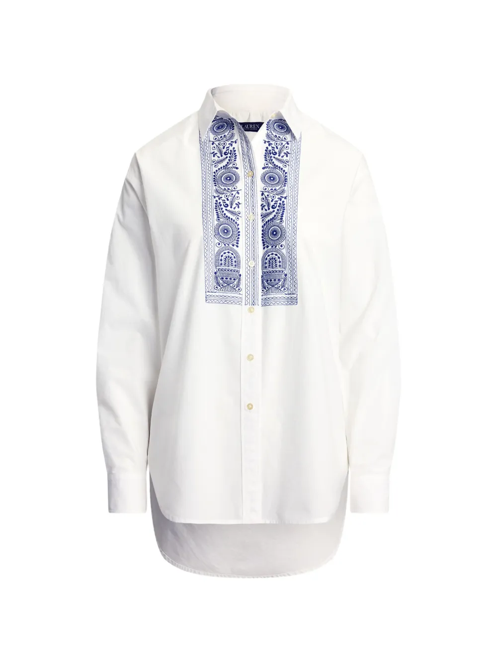 Lauren Ralph Lauren embroidered long-sleeve shirt - Weiß