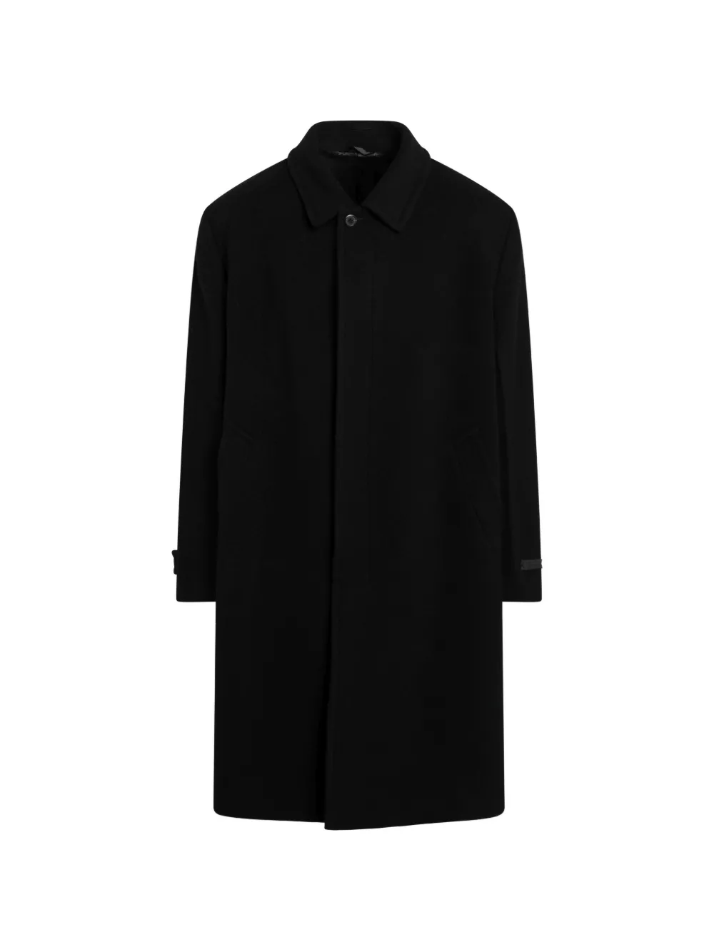 Prada single-breasted overcoat Zwart