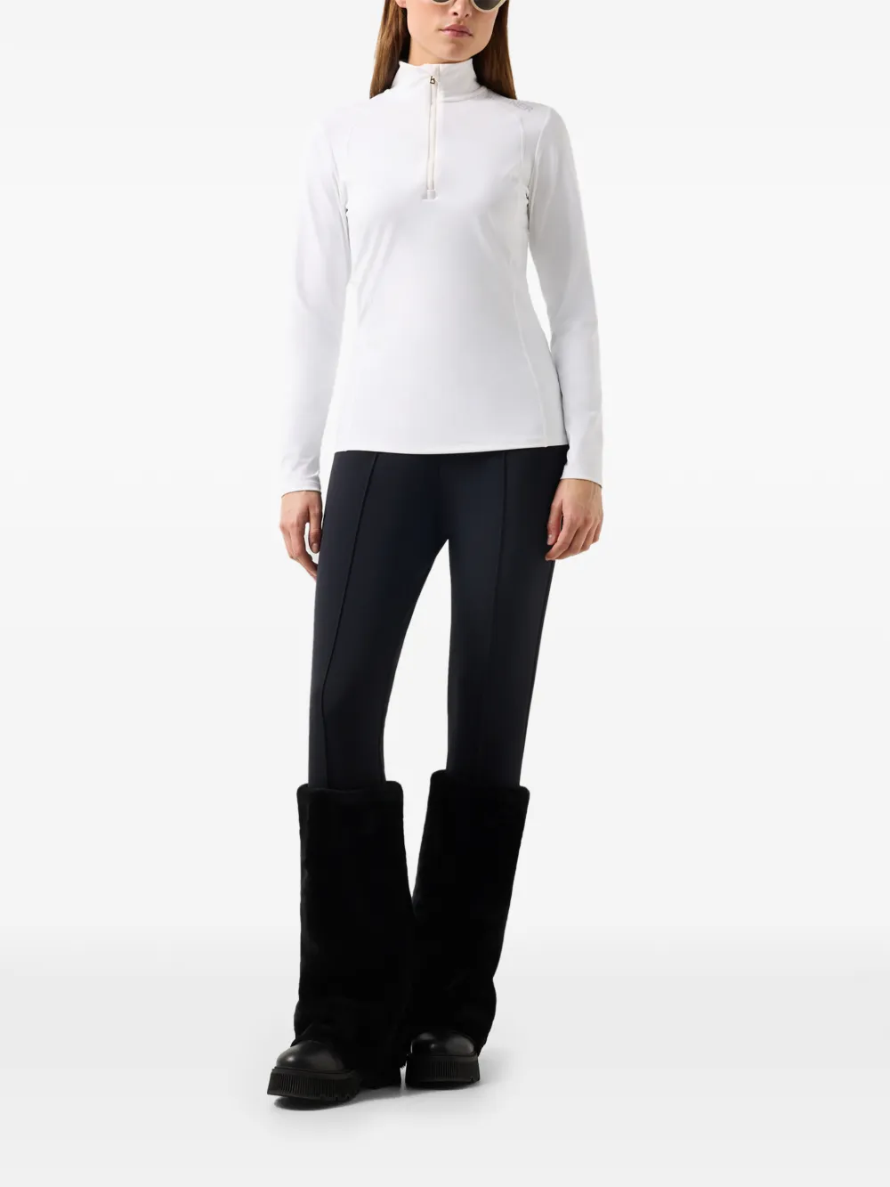 BOGNER Medita performance top met logo-print Wit