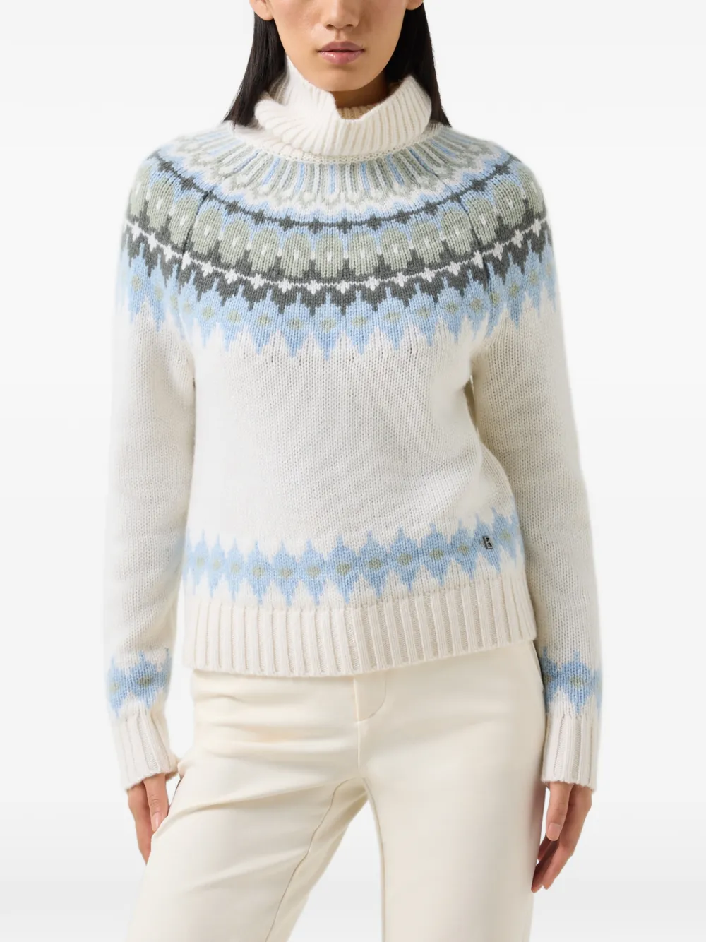 BOGNER Ingrid jacquard sweater Wit