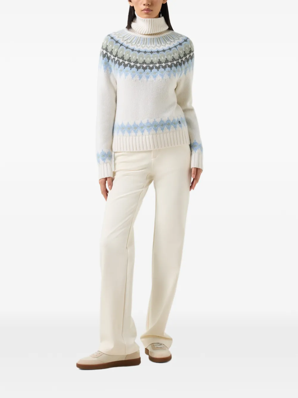 BOGNER Ingrid jacquard sweater Wit