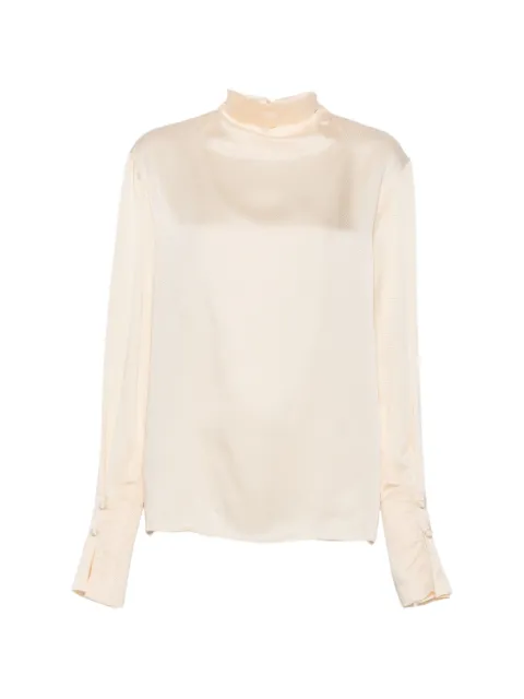 THE ANDAMANE open-back high-neck blouse