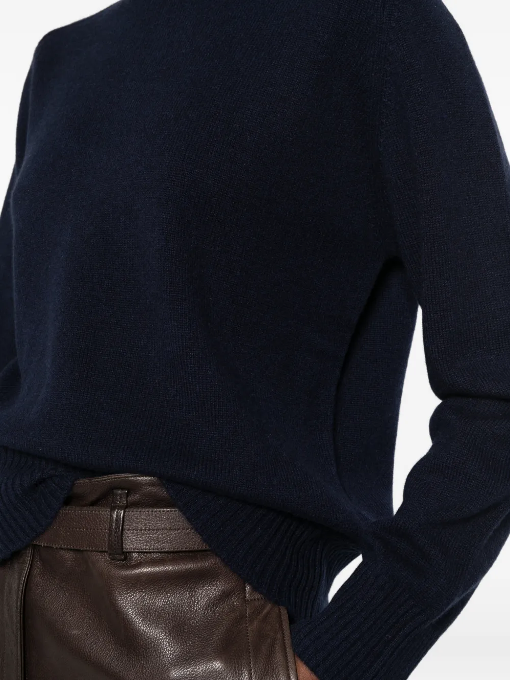 LouLou de Saison Baltra ribbed-trim sweater Blauw