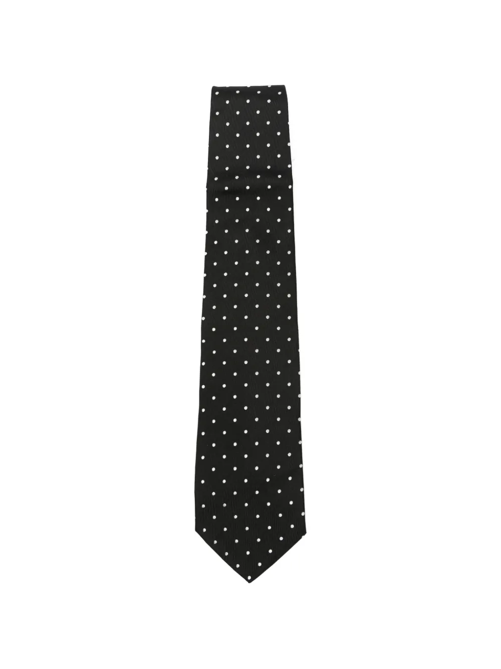 Junya Watanabe MAN x Comme des Garçons polka-dot silk tie Zwart