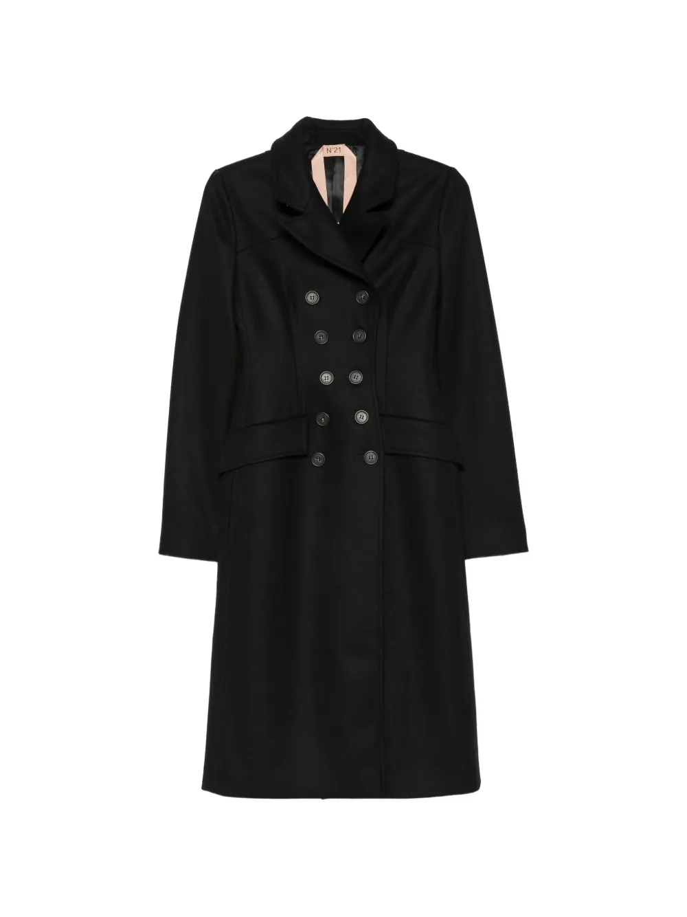 Nº21 bead-embellished double-breasted coat - Schwarz