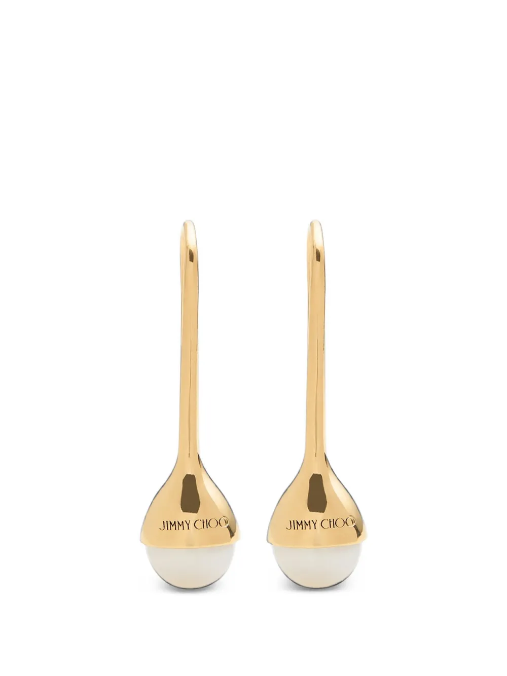 Jimmy Choo logo-detail drop earrings - Oro
