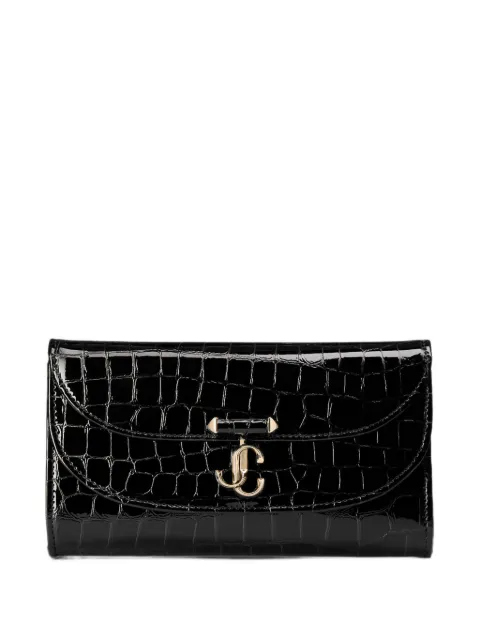 Avenue Curve crocodile-effect clutch bag