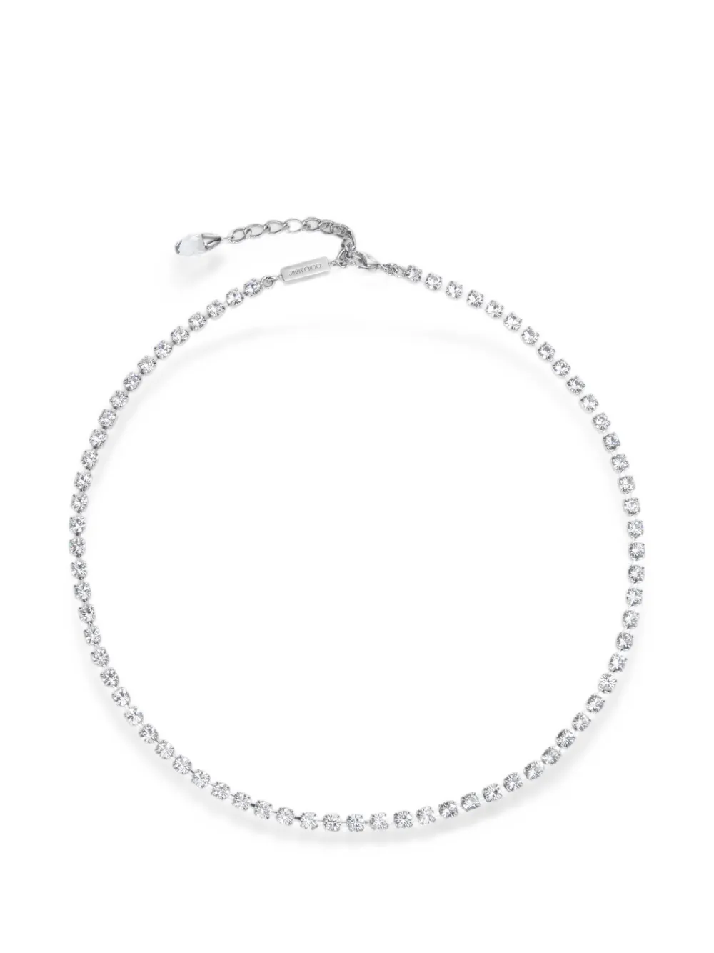 Jimmy Choo Saeda crystal-embellished necklace - Silver