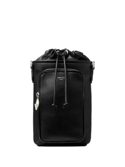 Jimmy Choo medium drawstring-fastening leather messenger bag
