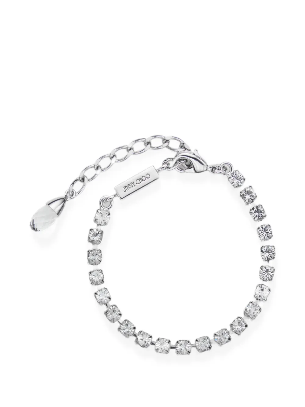 Jimmy Choo Saeda crystal-embellished bracelet - Silver