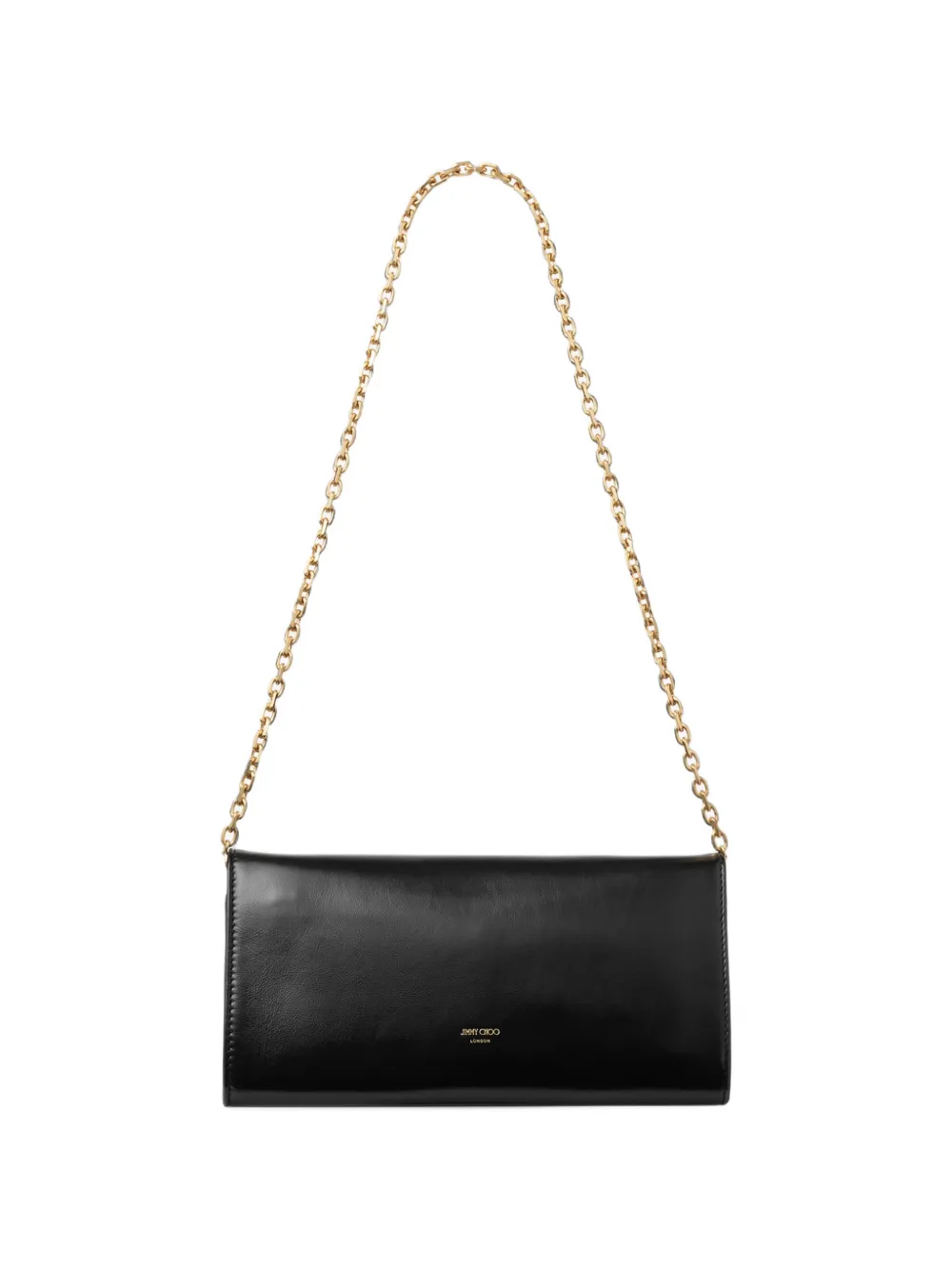 Jimmy Choo Cinch leather clutch bag Zwart