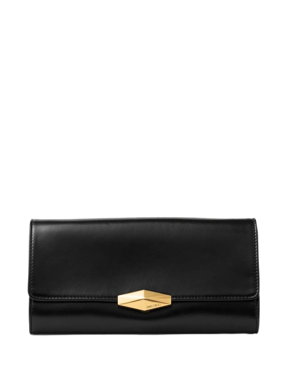 Jimmy Choo Cinch leather clutch bag - Nero