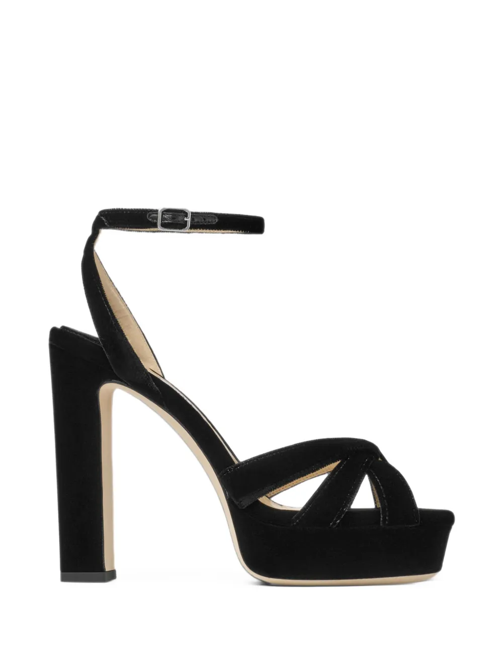 Jimmy Choo Kove velvet platform sandals - Nero