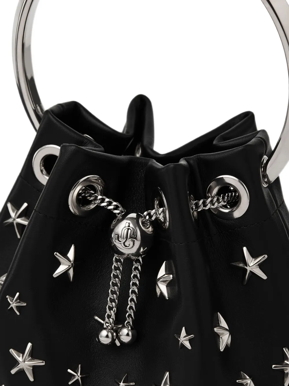 Jimmy Choo Bon star-studded bucket bag Zwart