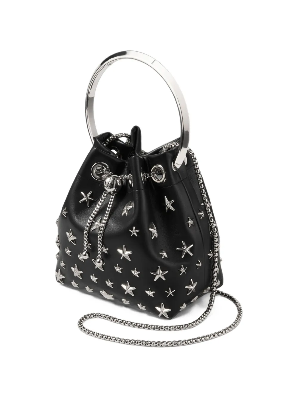 Jimmy Choo Bon star-studded bucket bag Zwart