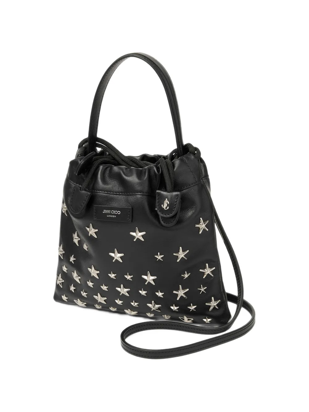 Jimmy Choo star-stud drawstring pouch Zwart