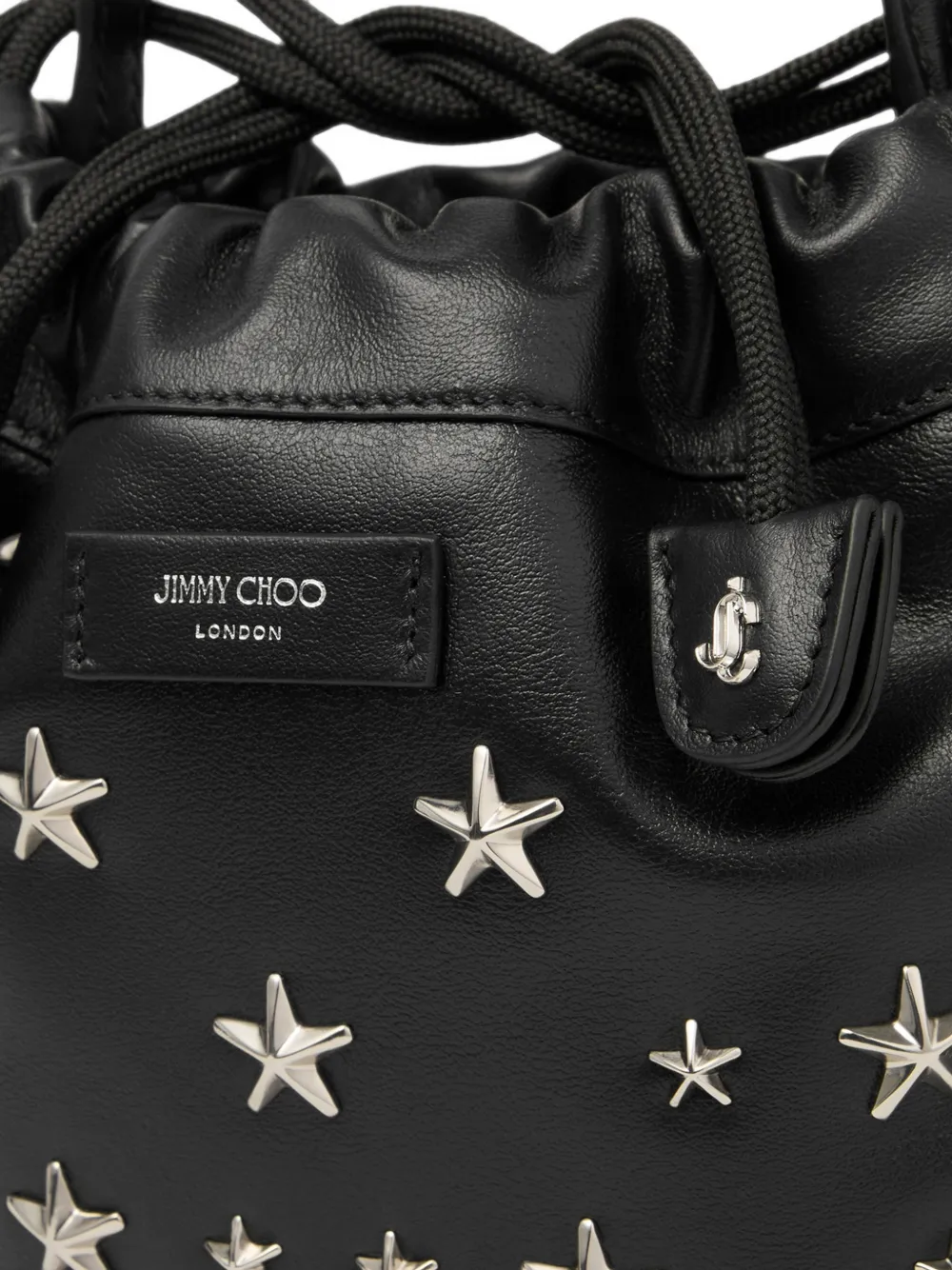 Jimmy Choo star-stud drawstring pouch Zwart