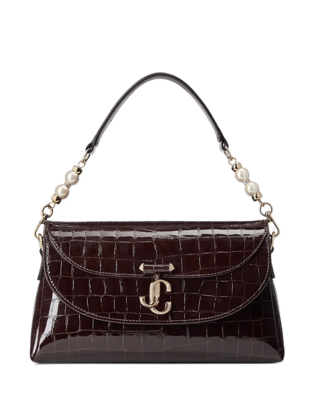 Jimmy Choo Avenue Curve top-handle bag - Brown