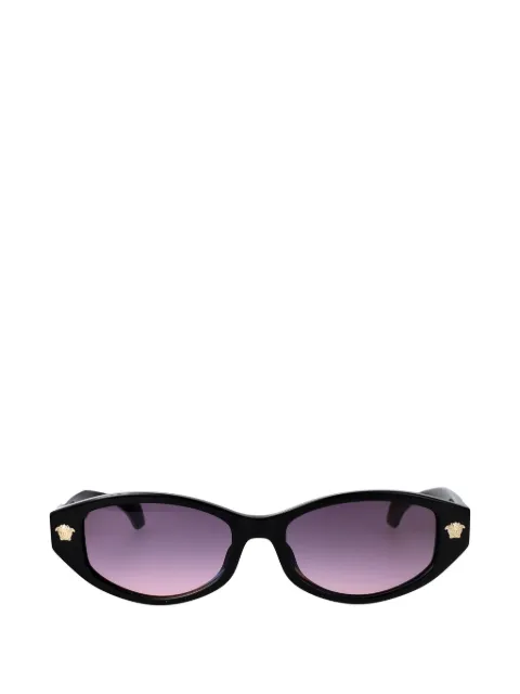 Versace Medusa-plaque geometric-frame sunglasses