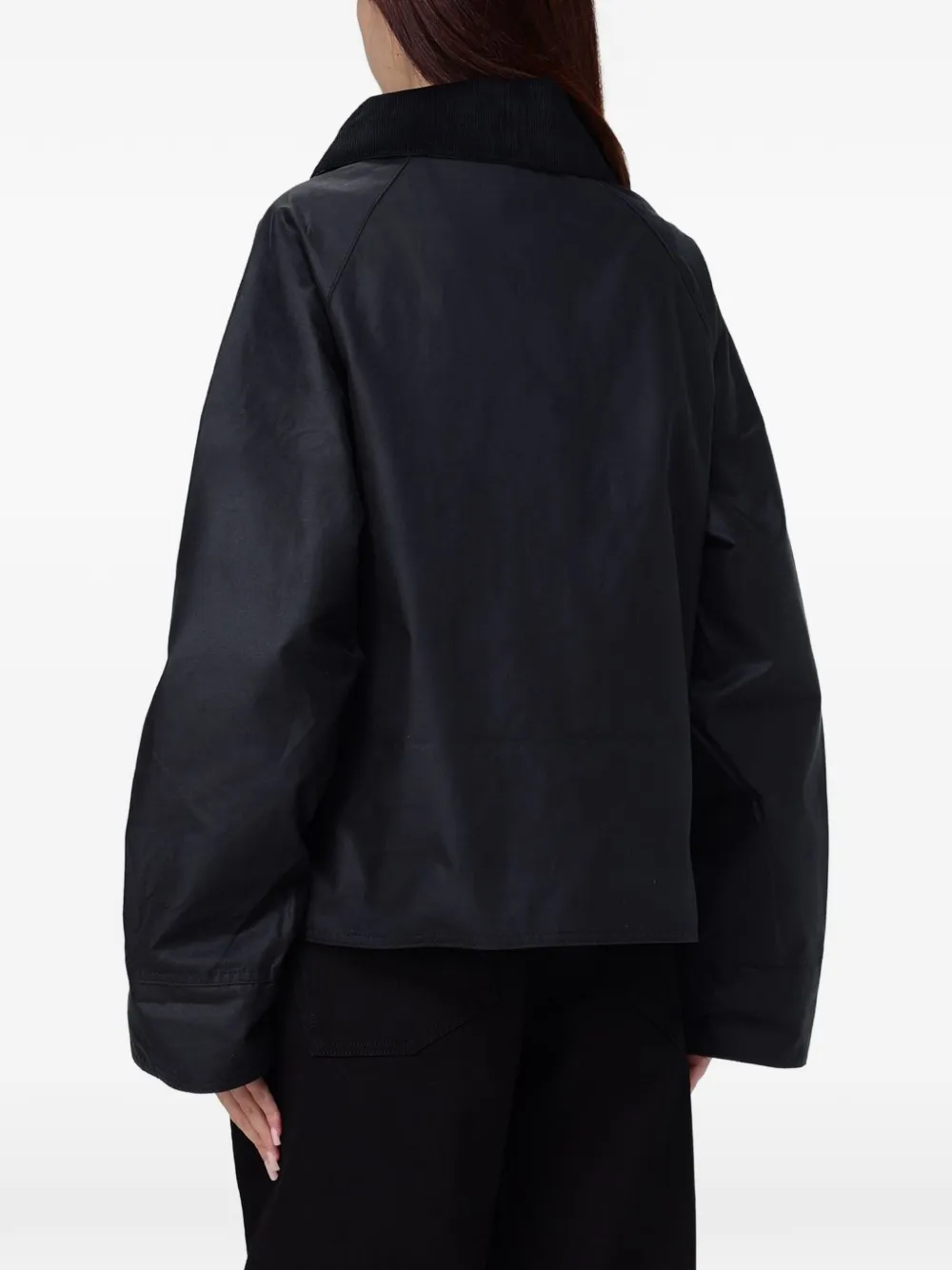 Barbour Icons Modern Spey waxed jacket Zwart