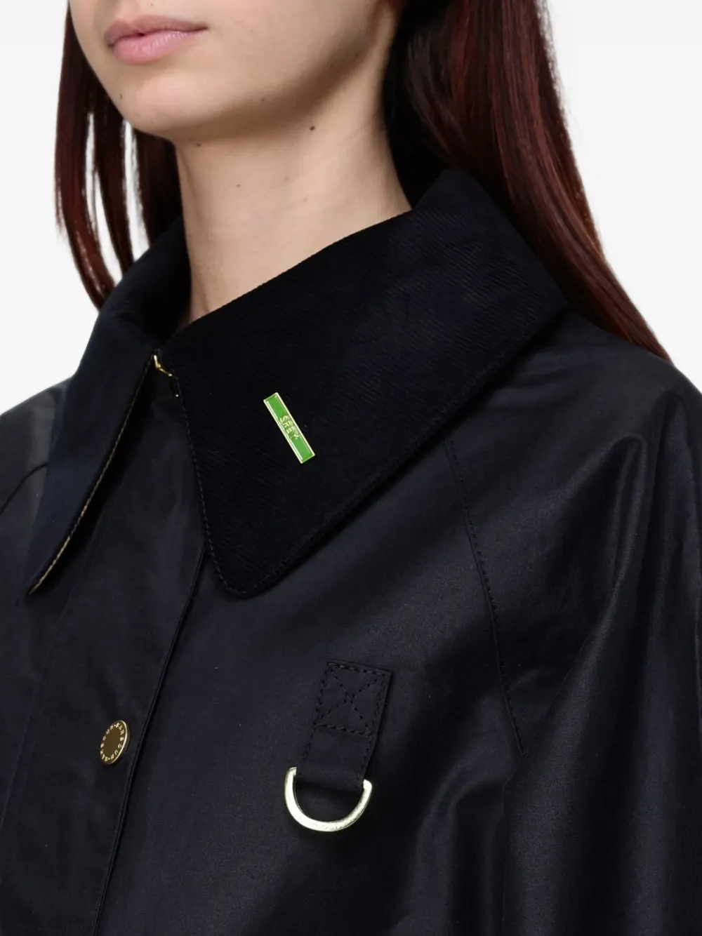 Barbour Icons Modern Spey waxed jacket Zwart