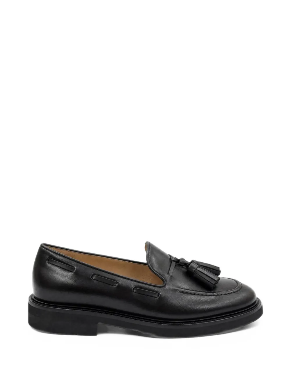 Anna F. tassel-detail leather loafers - Nero