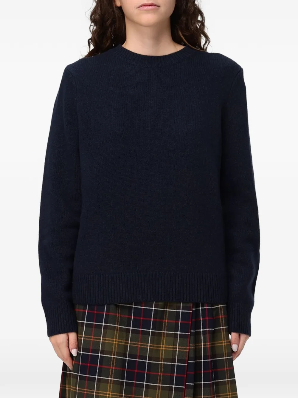 Barbour ribbed-trim crew-neck sweater - Blu