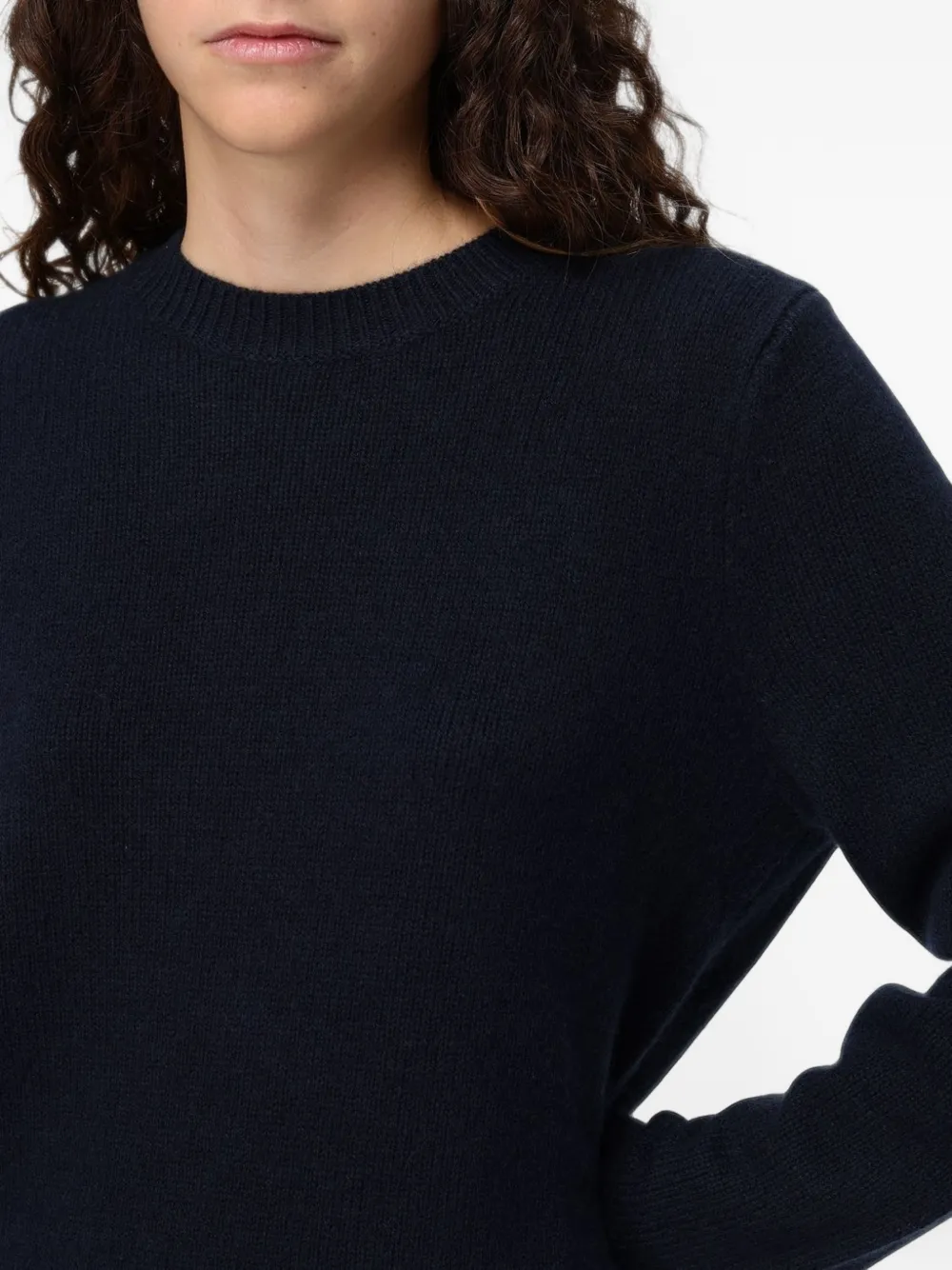 Barbour ribbed-trim crew-neck sweater Blauw