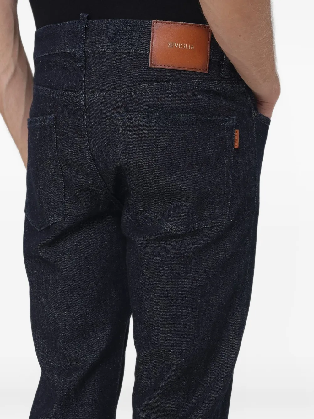 Siviglia Jeans met logopatch Blauw