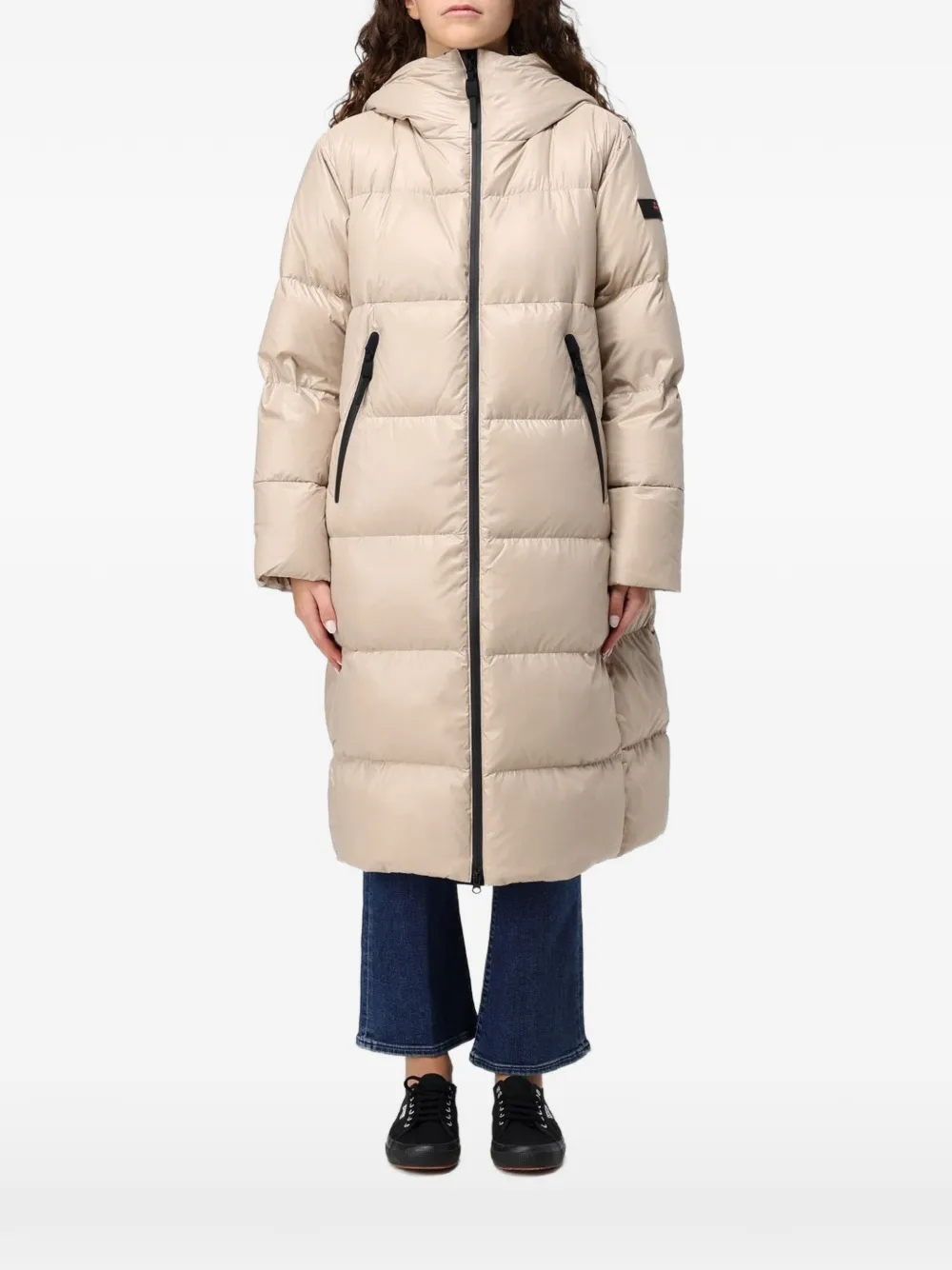 Peuterey Selectric quilted hooded coat - Nude
